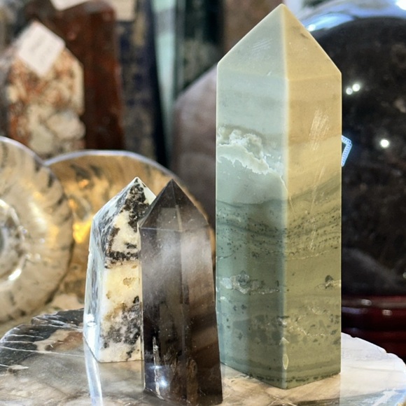 Picture Jasper, Smokey Quartz and Sphalerite Crystal Points! - Picture 6 of 7